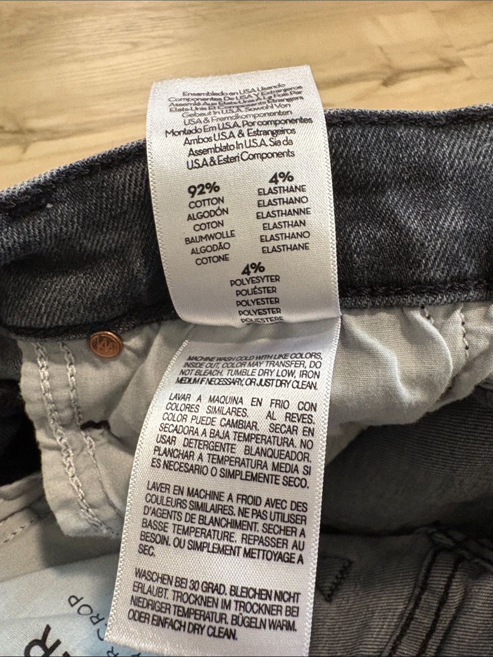 MOTHER The Insider Crop Step Fray Jeans Up In Smoke Gray Size 25 designer fall - Picture 10 of 10